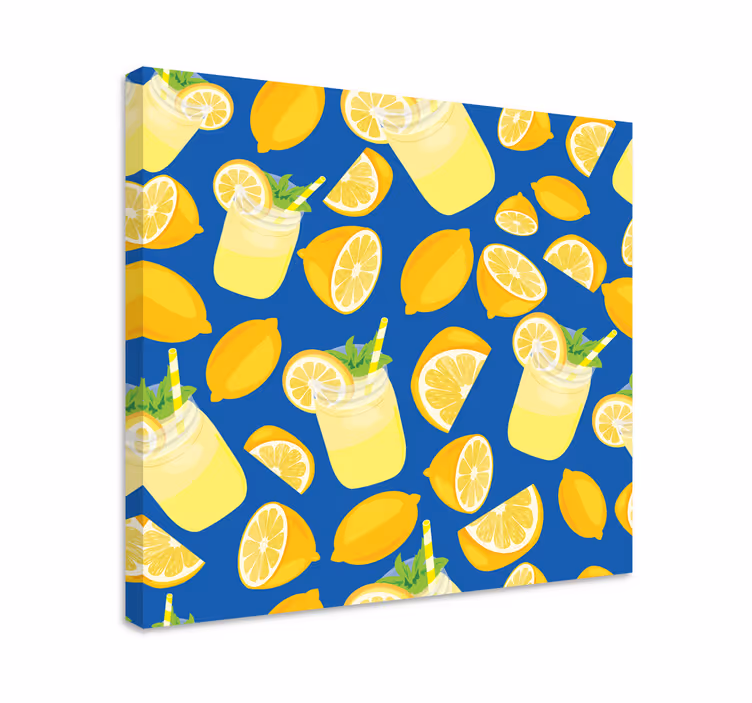 Cuadro bodegones limonada y cítricos - TenVinilo