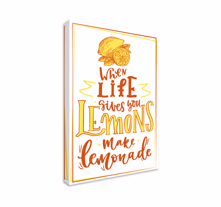 Cuadro frutas cuando la vida da limones - TenVinilo