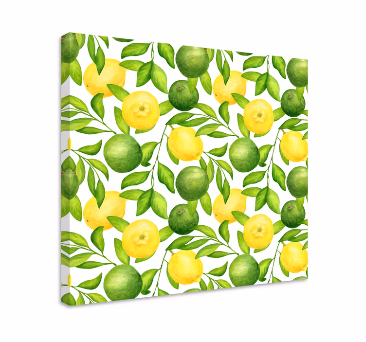 Cuadro frutas de limones y limas - TenVinilo