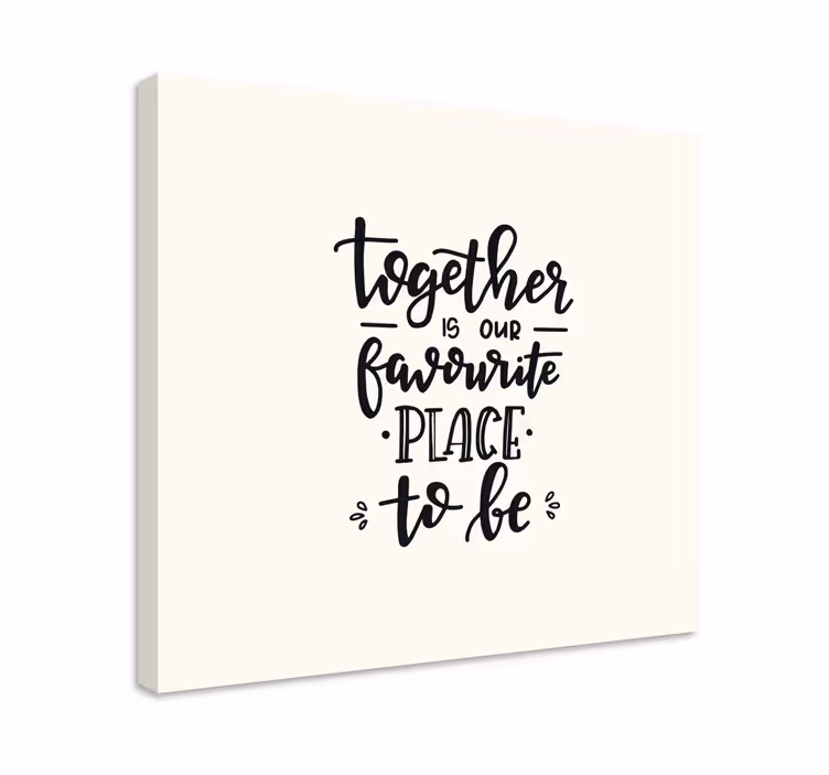 Cuadro frase juntos es nuestro - TenVinilo