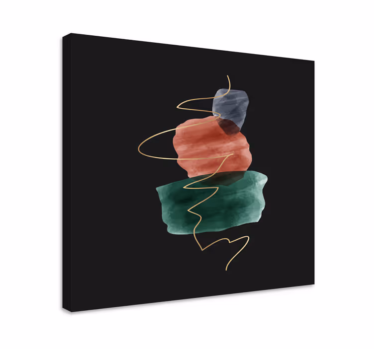 Cuadro moderno formas de piedra abstractas - TenVinilo