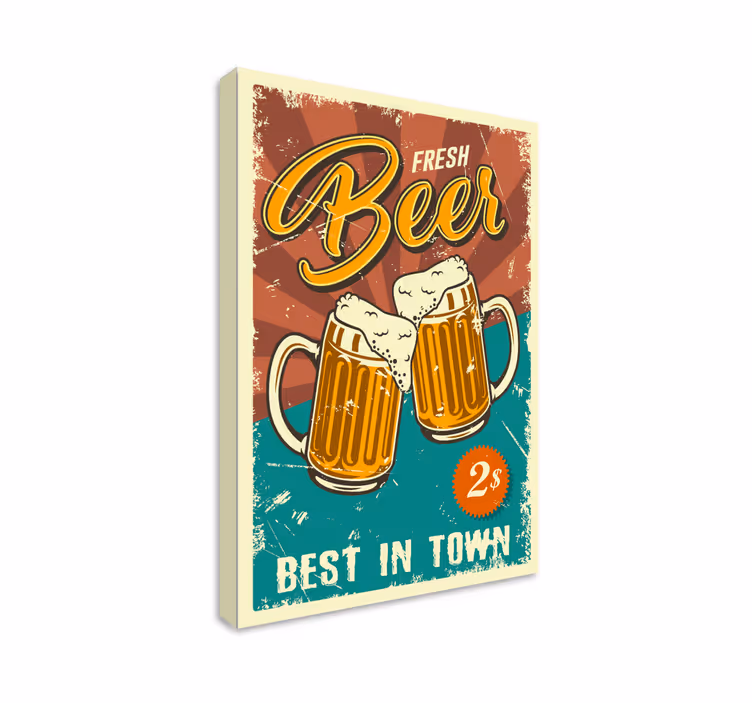 Cuadro deporte anuncio de cerveza fresca - TenVinilo