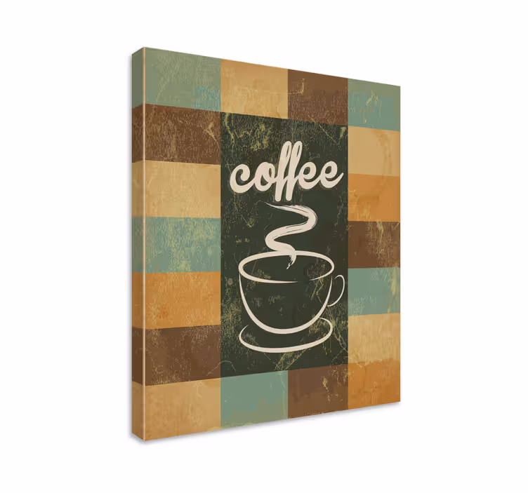Cuadro frase inspiración de la hora del café - TenVinilo