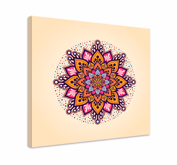 Cuadro zen mandala botánico complejo - TenVinilo