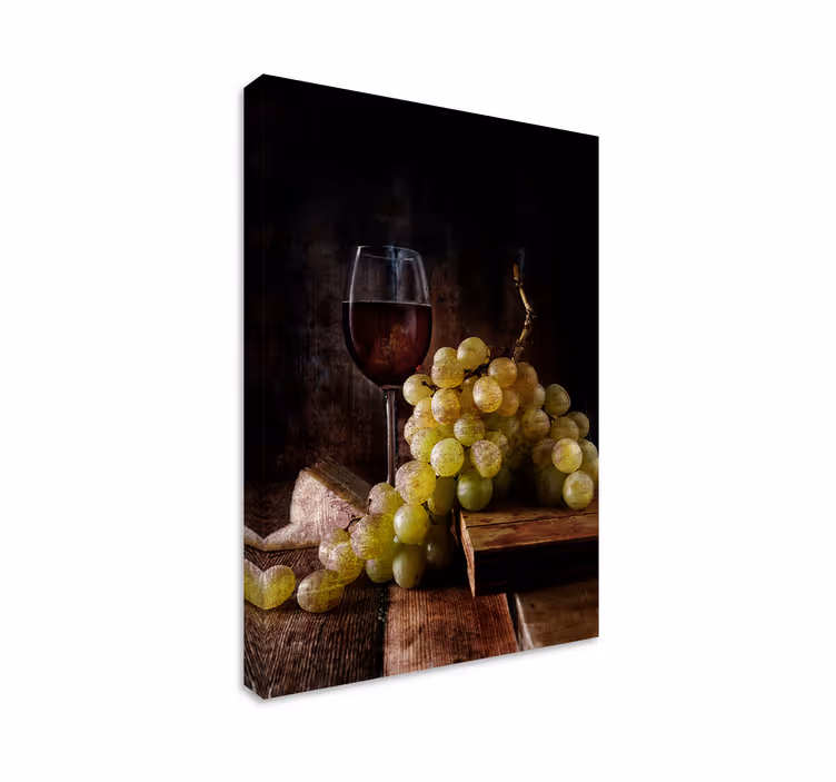 Cuadro bodegones racimo de uvas elegante - TenVinilo