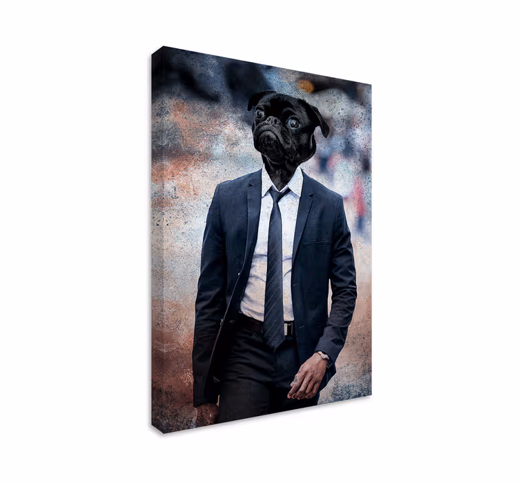 Cuadro perro retrato de perro elegante - TenVinilo
