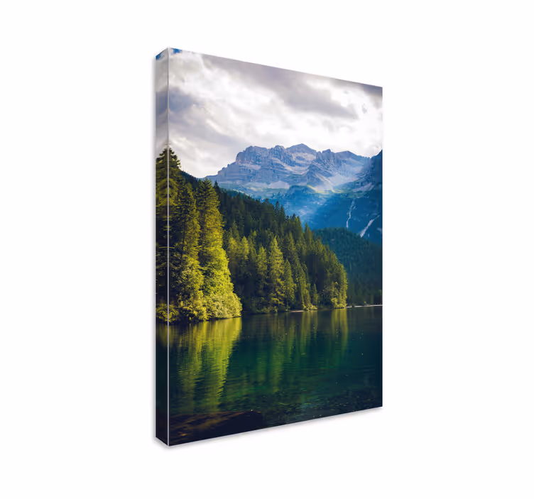 Cuadro paisajes reflexión de montaña tranquilidad - TenVinilo