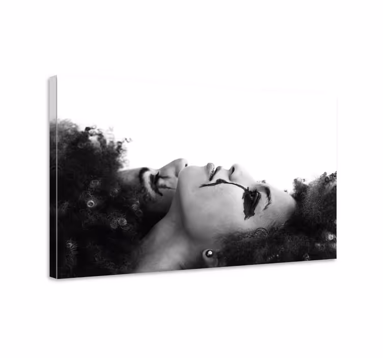 Cuadro de personas introspección de caras duales - TenVinilo