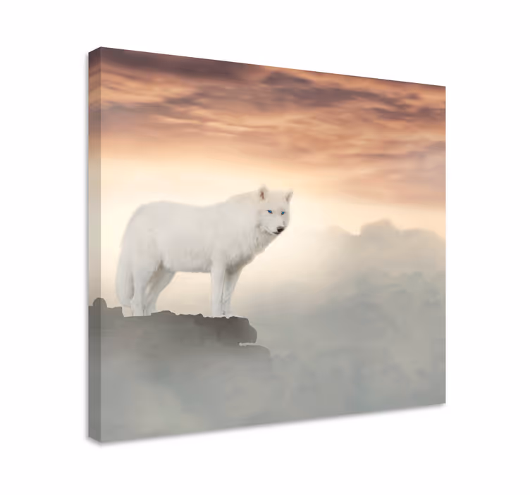 Cuadro perro lobo Ártico majestuoso - TenVinilo