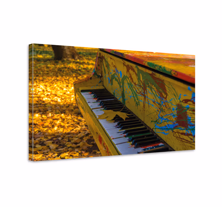 Cuadro musical melodía de piano otoñal - TenVinilo