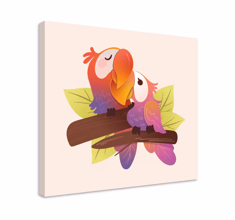 Cuadro de gatos abrazo de loros amorosos - TenVinilo