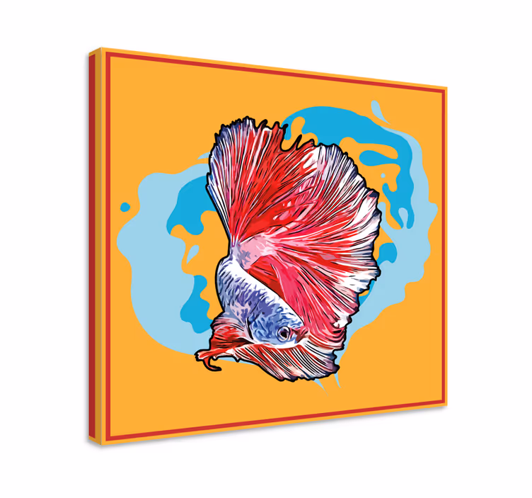 Cuadro peces betta de colores vibrantes - TenVinilo