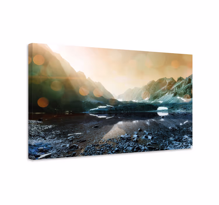 Cuadro paisajes reflejos de montañas - TenVinilo
