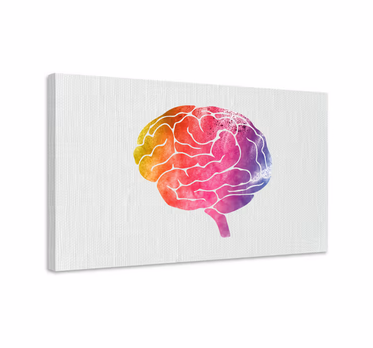 Cuadro frase arte del cerebro colorido - TenVinilo