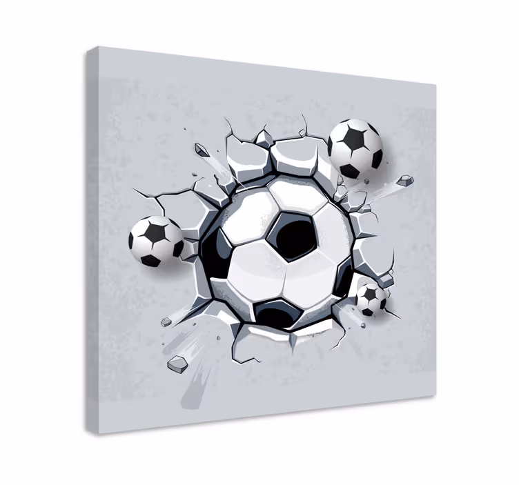 Cuadro deporte impacto de balón de fútbol - TenVinilo