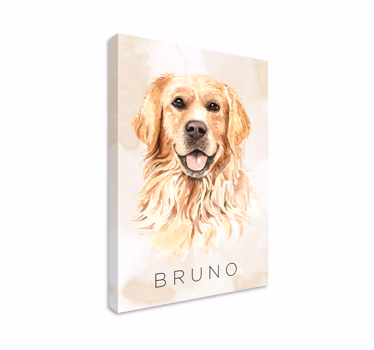 Cuadro perro retrato de golden retriever - TenVinilo