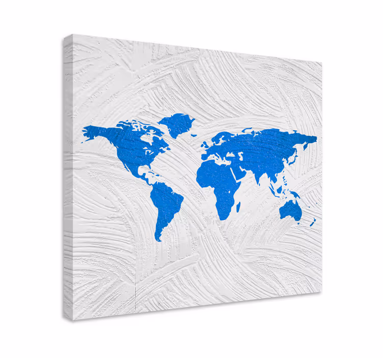 Cuadro mapamundi contorno del mundo - TenVinilo