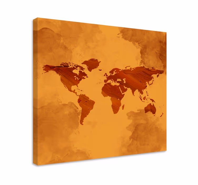 Cuadro mapamundi mapa mundial vintage - TenVinilo
