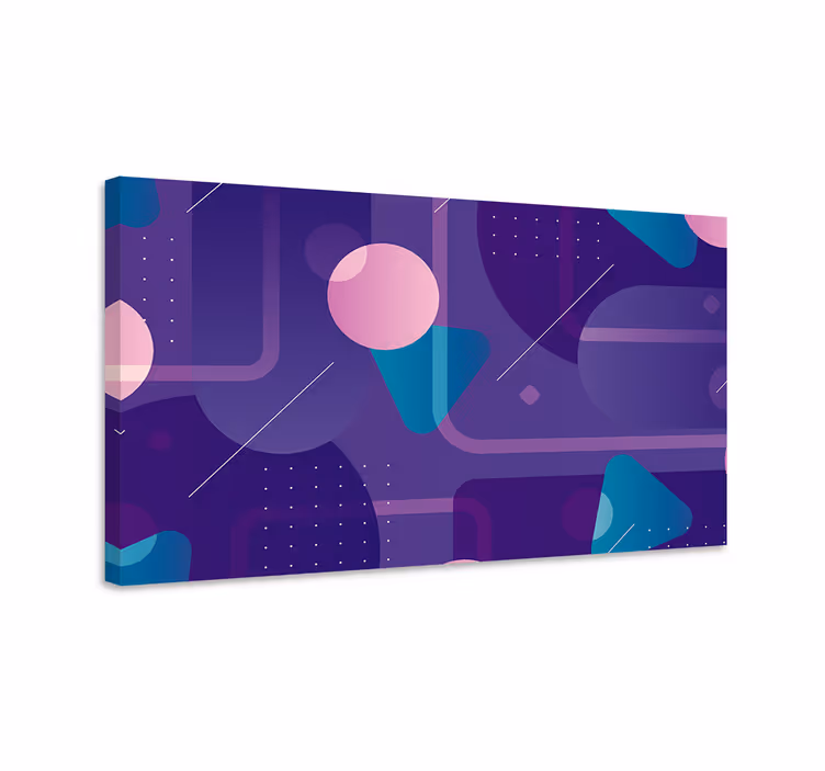 Cuadro geométrico diseño de formas abstractas - TenVinilo