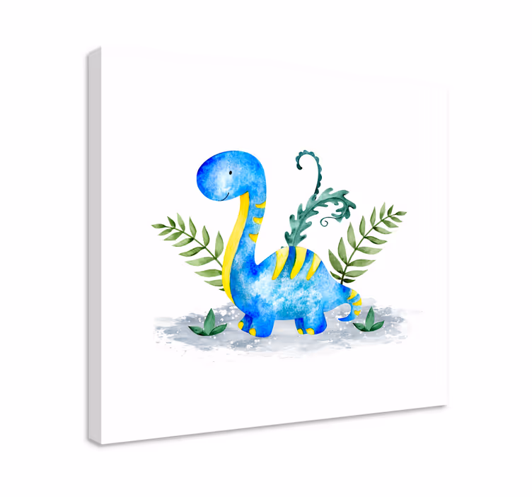 Cuadro dinosaurios personaje de dinosaurio tierno - TenVinilo