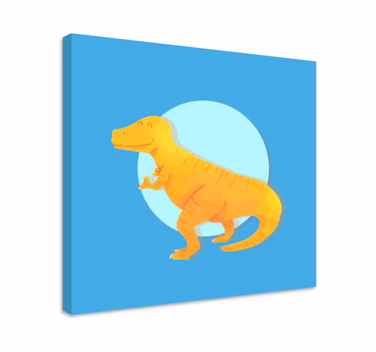 Cuadro dinosaurios t-rex alegre - TenVinilo
