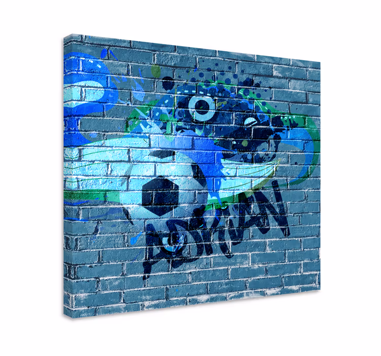 Cuadro deporte arte graffiti de fútbol - TenVinilo