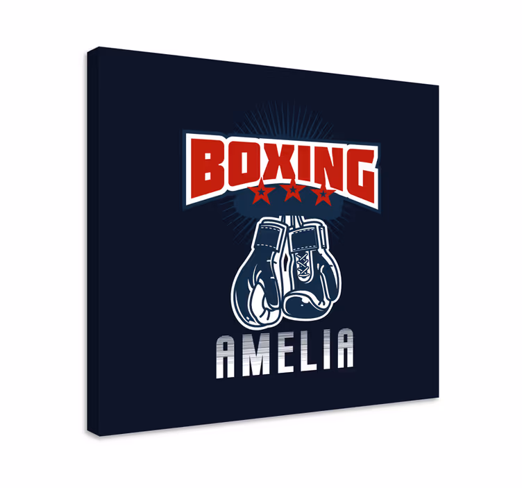 Cuadro deporte emblema de guantes de boxeo - TenVinilo