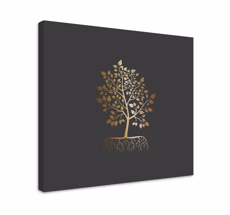 Cuadro árboles Árbol con hojas doradas - TenVinilo
