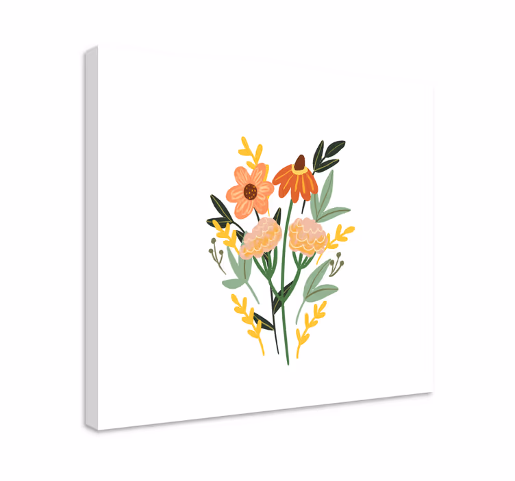 Cuadro de flores ramo floral encantador - TenVinilo