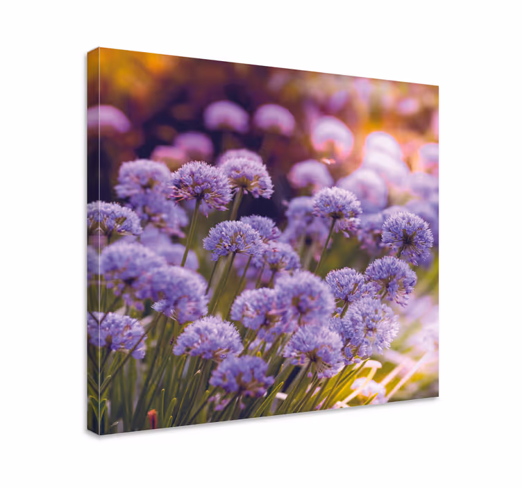 Cuadro de flores ramas de púrpura vibrante - TenVinilo
