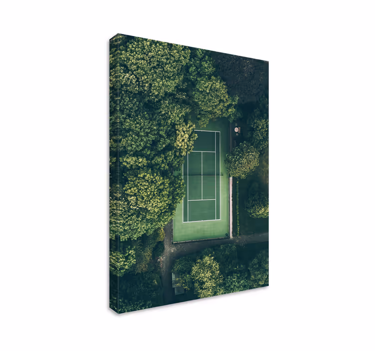 Cuadro deporte vista de la cancha de tenis - TenVinilo