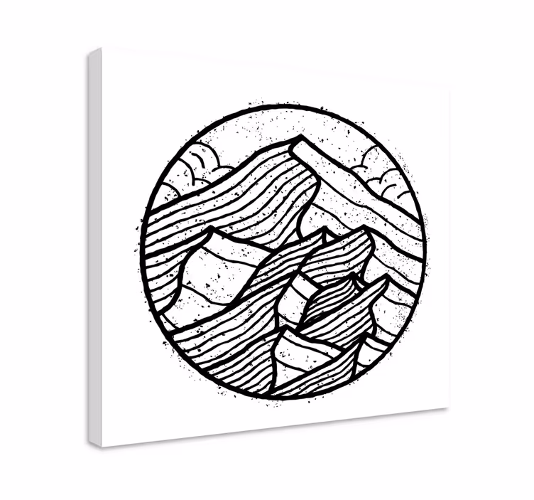 Cuadro paisajes montañas abstractas - TenVinilo