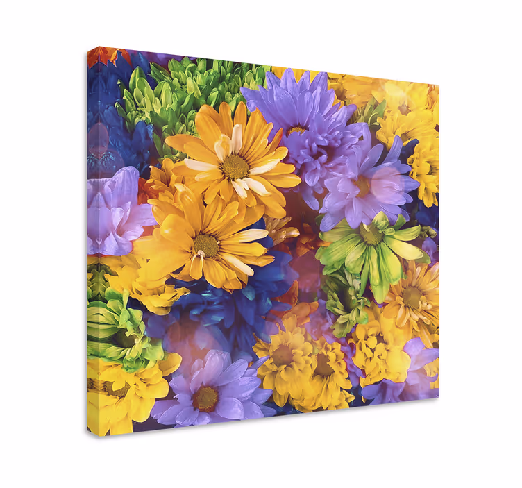 Cuadro de flores arreglo floral colorido - TenVinilo