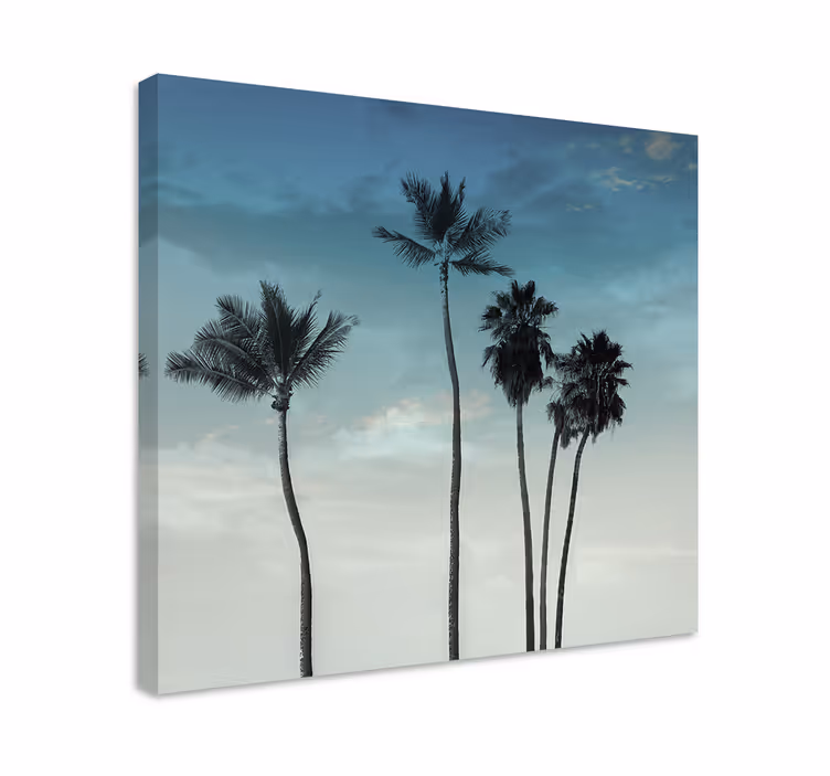 Cuadro árboles siluetas de palmeras - TenVinilo
