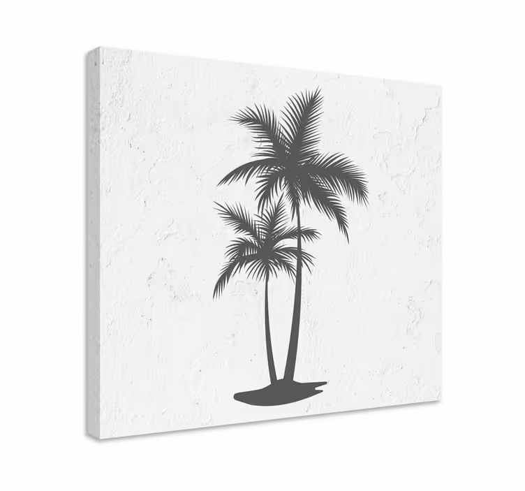 Cuadro árboles silueta de palma alta - TenVinilo