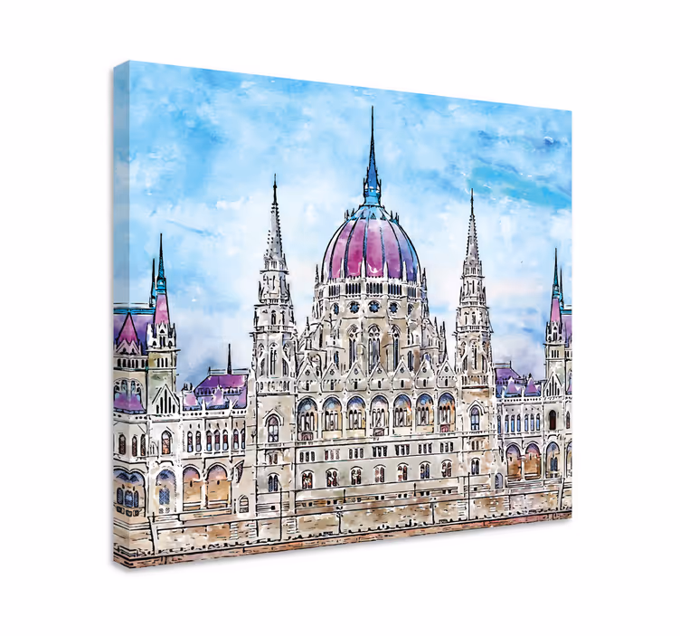 Cuadro ciudades parlamento de budapest - TenVinilo