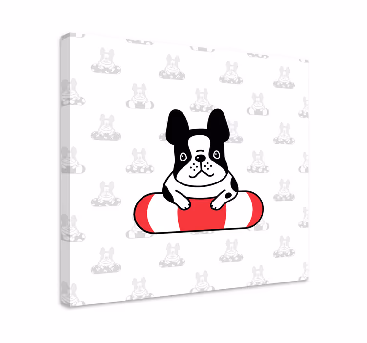 Cuadro perro bulldog francés adorable - TenVinilo