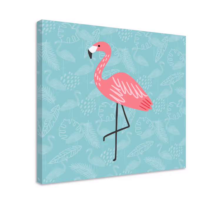 Cuadro animales flamenco de pie con gracia - TenVinilo
