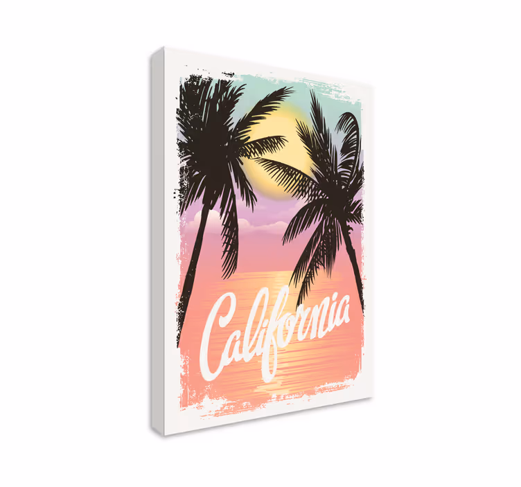 Cuadro ciudades atardeceres californianos - TenVinilo