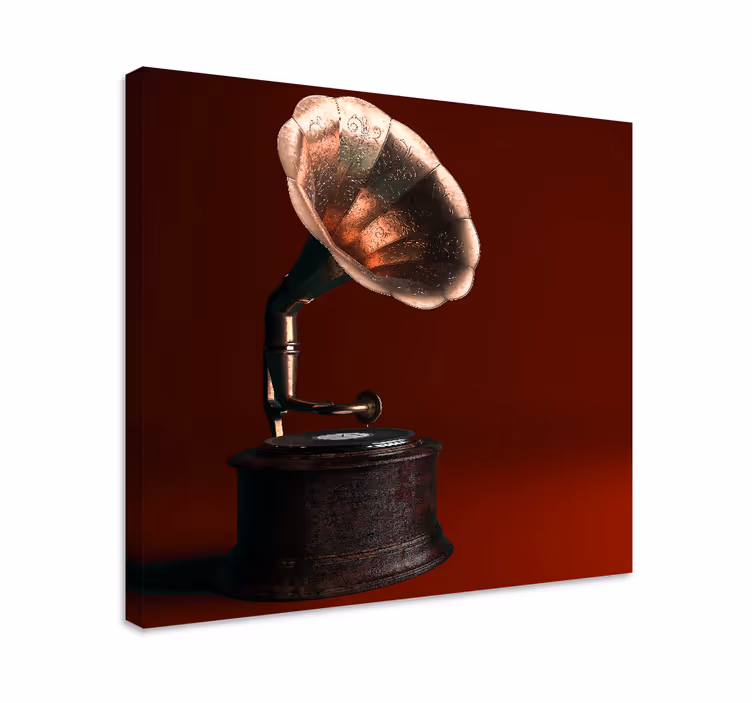 Cuadro vintage gramófono clásico - TenVinilo