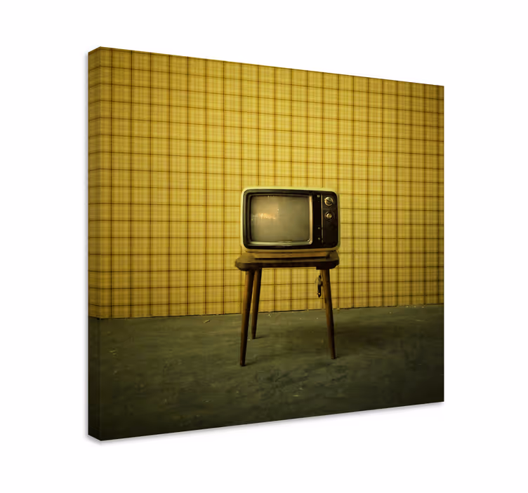 Cuadro vintage soporte de televisión retro - TenVinilo