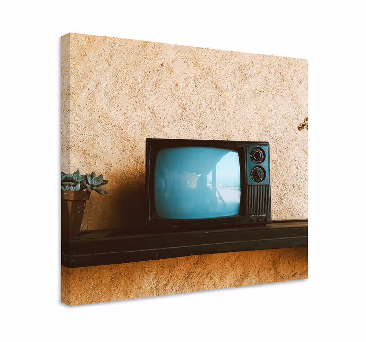 Cuadro vintage pantalla de televisión retro - TenVinilo
