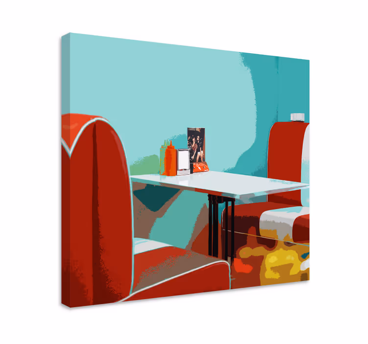 Cuadro para salón Restaurante retro vintage - TenVinilo