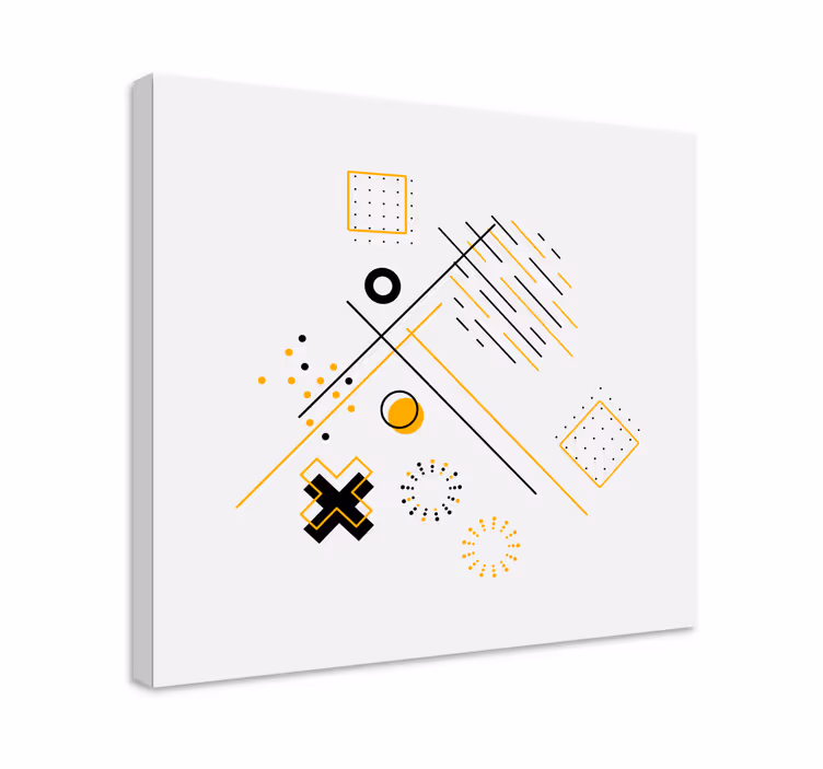 Cuadro geométrico formas geométricas no figurativas - TenVinilo