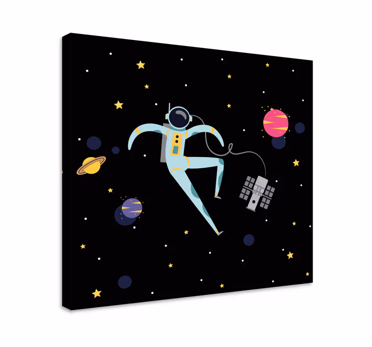 Cuadro videojuego astronauta en el espacio - TenVinilo