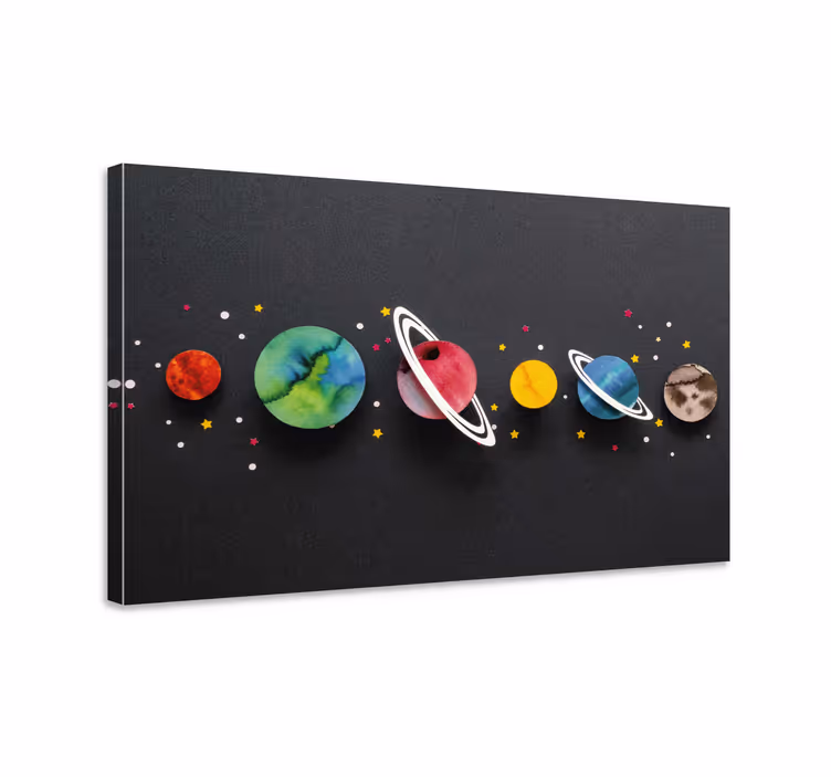 Cuadro dinosaurios sistema planetario espacial - TenVinilo