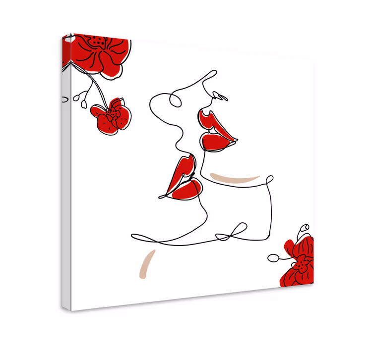 Cuadro arte labios elegantes - TenVinilo