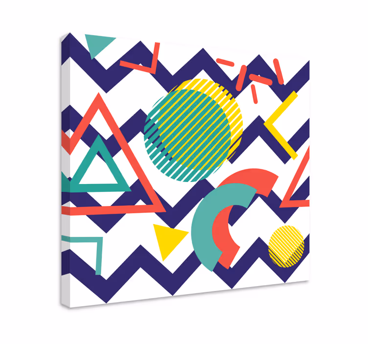 Cuadro geométrico formas geométricas dinámicas - TenVinilo