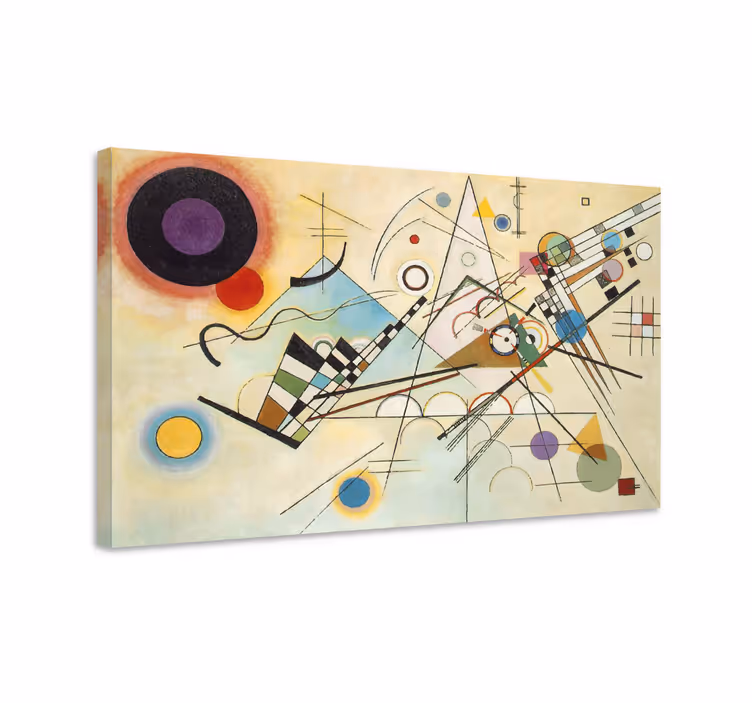 Cuadro abstracto composición de formas geométricas - TenVinilo