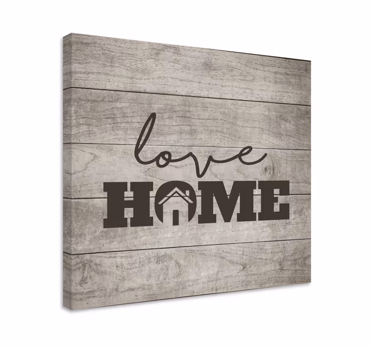 Cuadro frase mensaje de amor en casa - TenVinilo